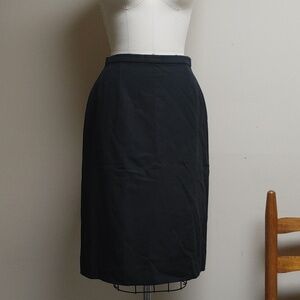Vintage Pendleton Wool Flannel Black Skirt 4-8